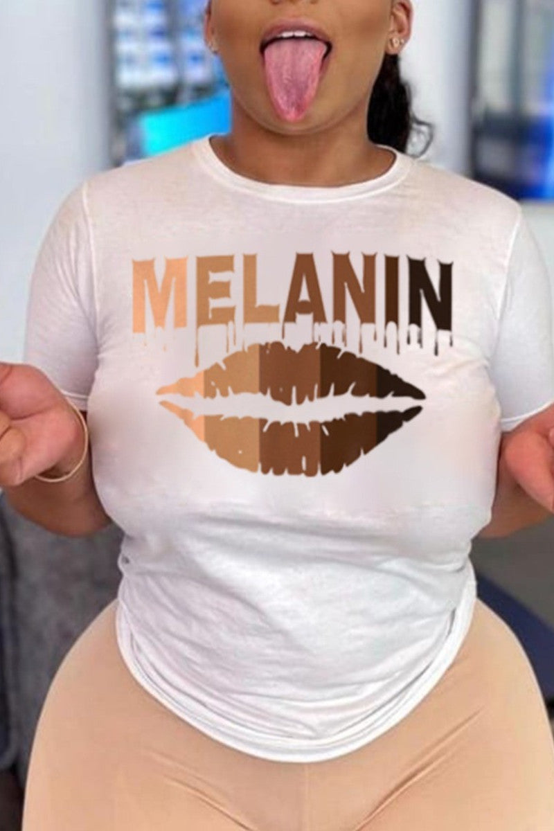 MELANIN WhiteTee0018