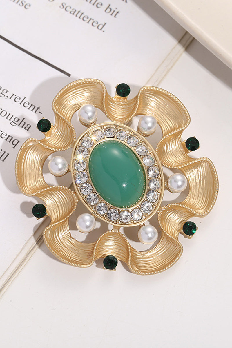 Vintage Graphic Pearls Brooch