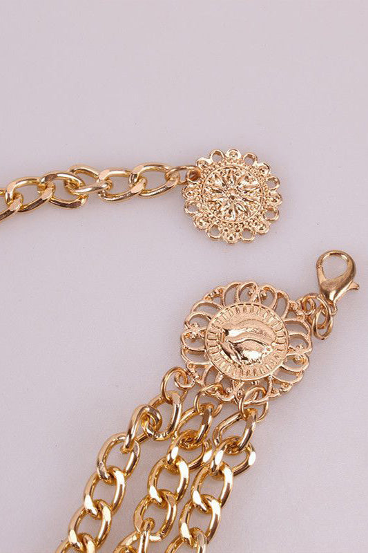 Retro Ethnic Style Sun Flower Chain Body Jewelry