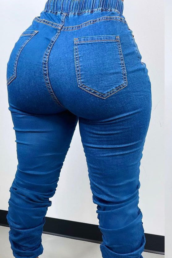 [Pre-Sale] Plus Size Casual Solid Lace Up Jeans