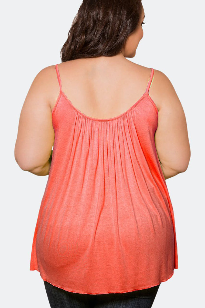 [Pre-Sale] Plus Size Casual Solid Pleated Ruched Cami Top