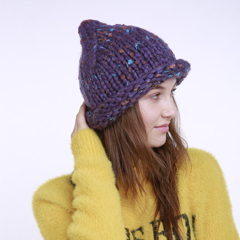 Winter Pure Hand Woven Knitted Hat