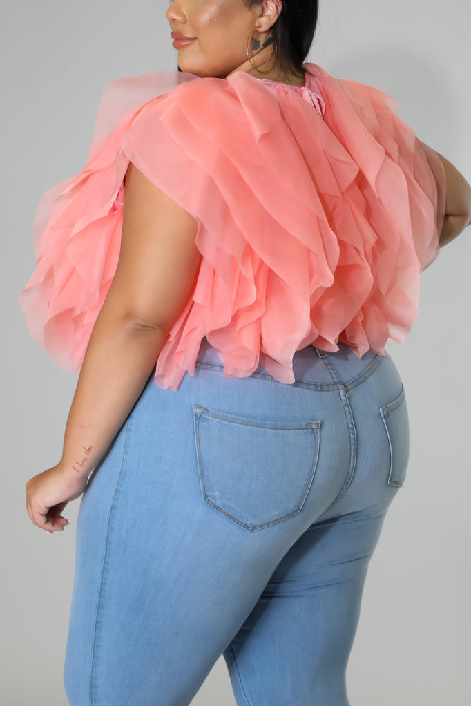 [Pre-Sale] Plus Size Casual Solid Flounce Lace Up Flounce Blouses