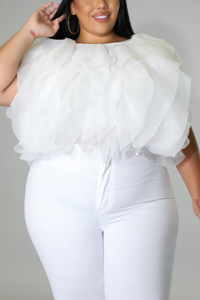 [Pre-Sale] Plus Size Casual Solid Flounce Lace Up Flounce Blouses