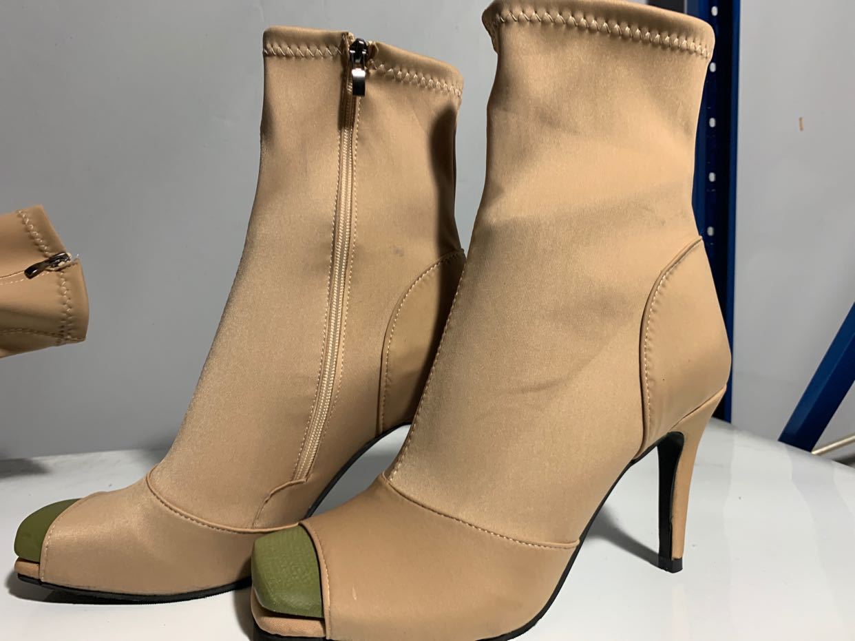 Square Toe Solid High Heels Booties