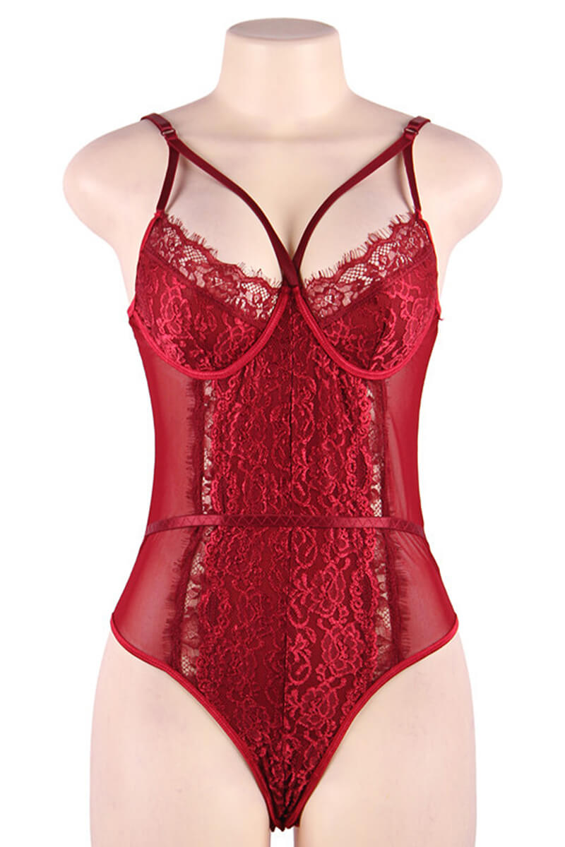 Plus Size Lace Stitching Lingerie