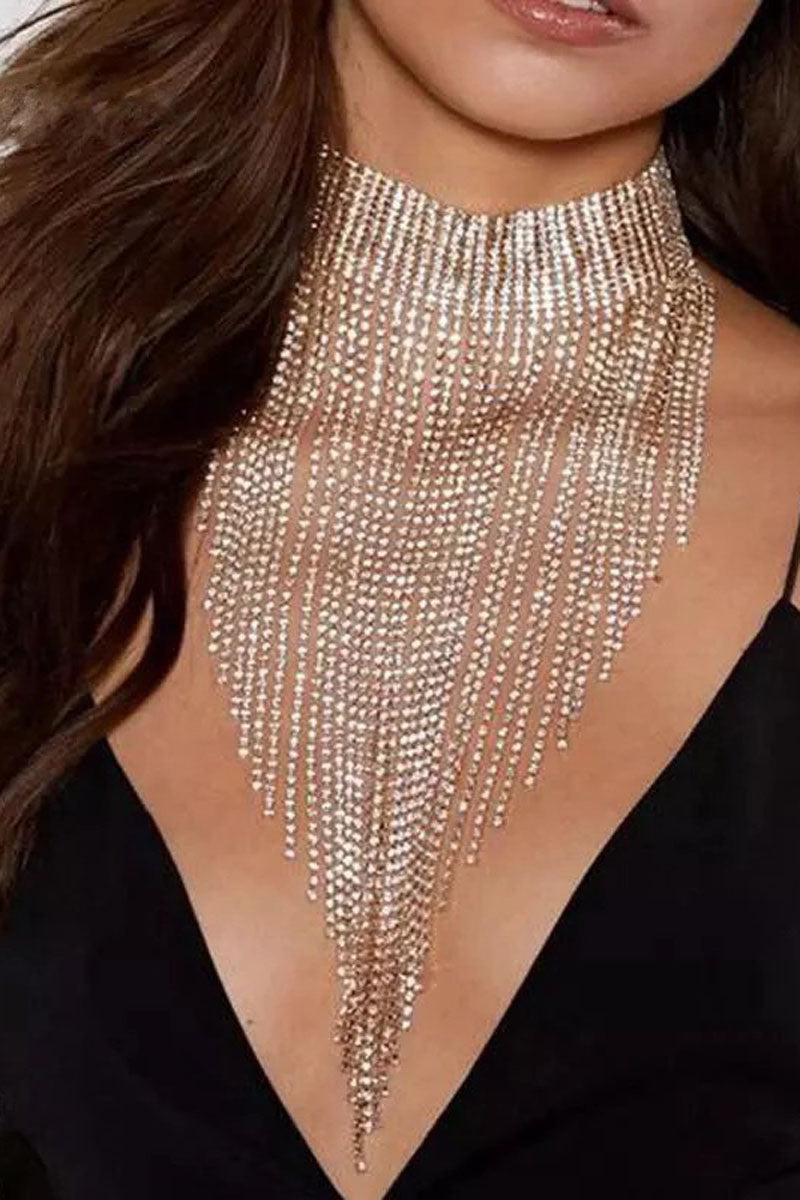Sequin Fringe Multilayer Necklace