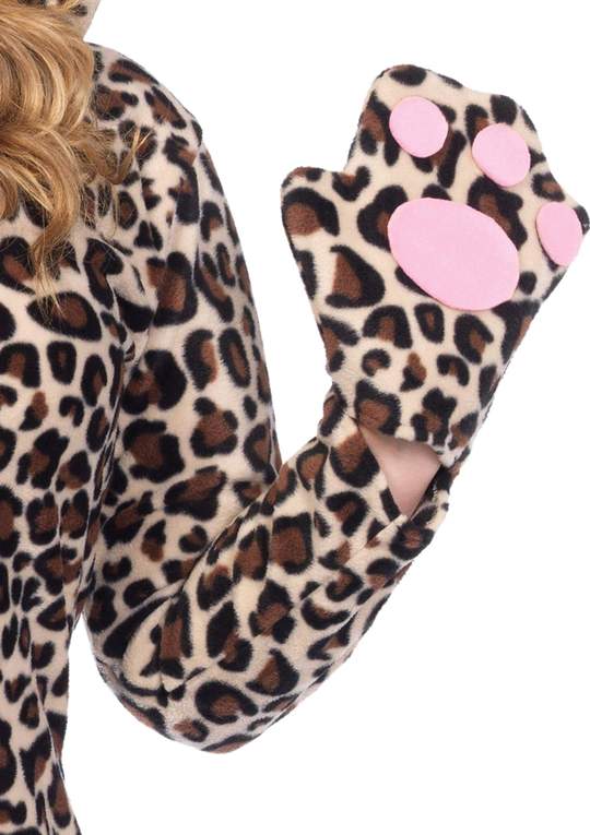 Plus Size Cozy Leopard Costume Jacket Coat