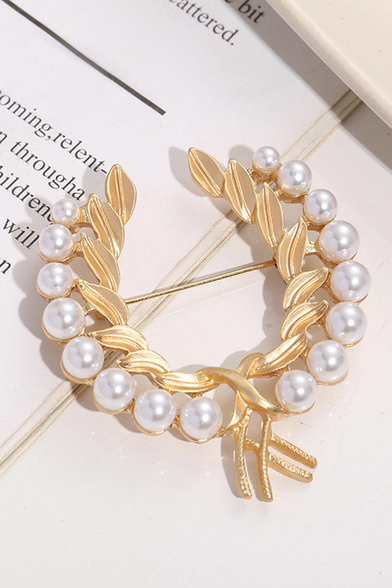 Vintage Graphic Pearls Brooch